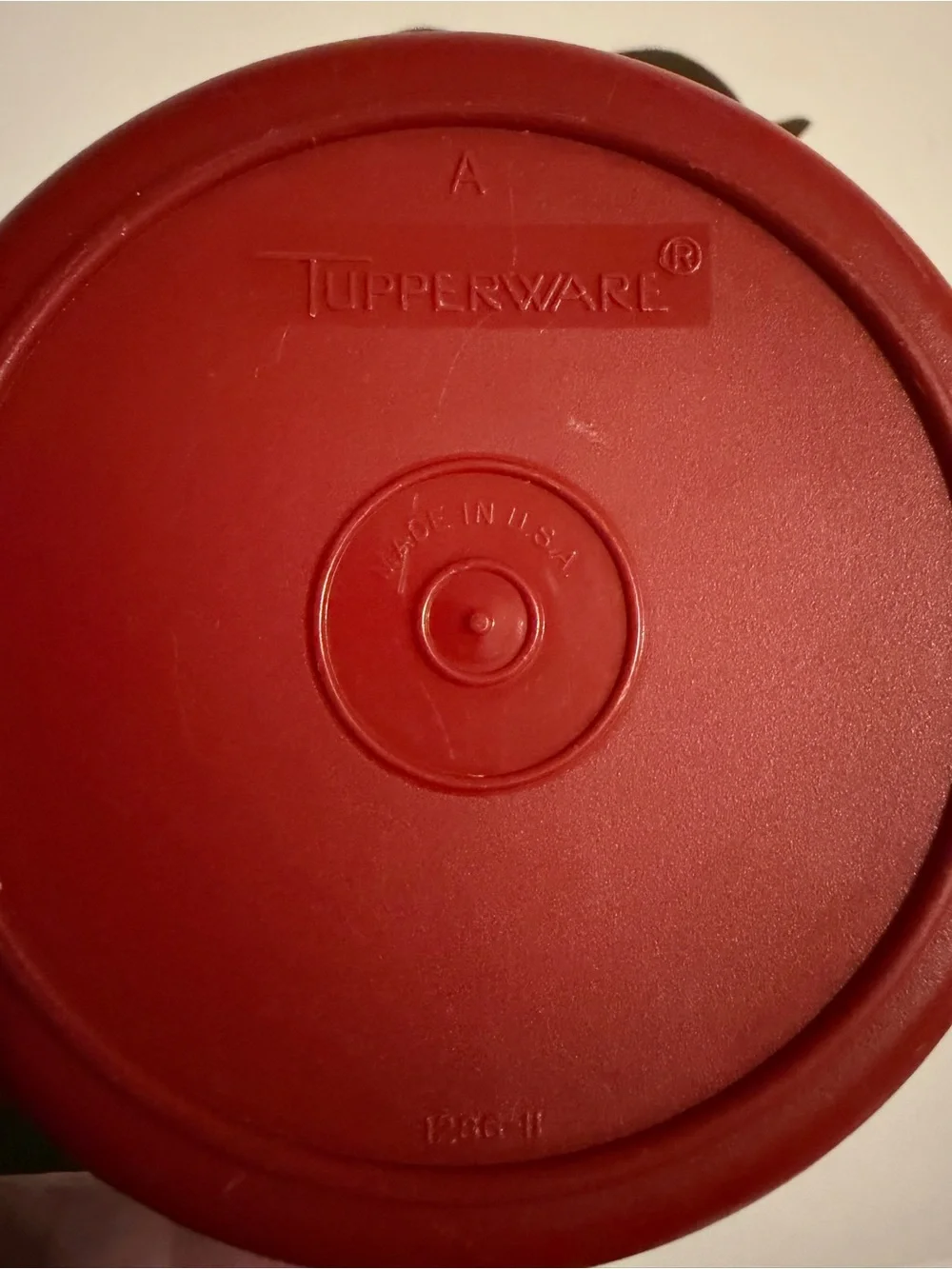 Vintage Maroon Tupperware Bowl 1286-11, Cover 215-54